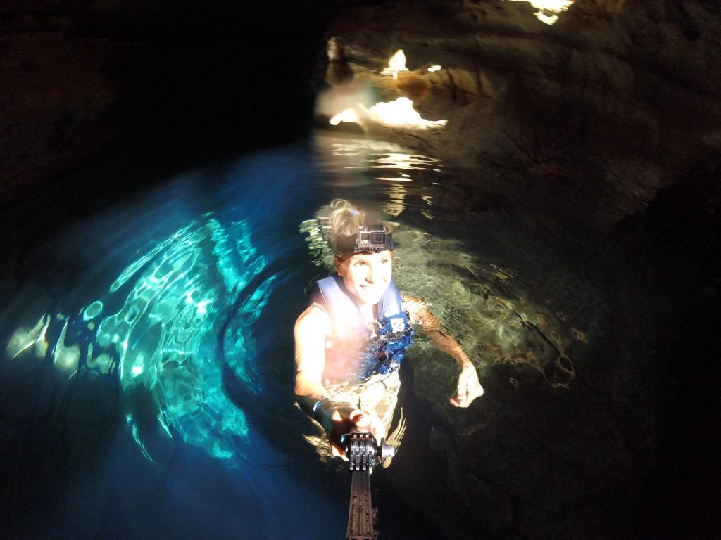 Swimming in the Poço Azul 
