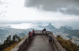 A panoramic view of Rio de Janeiro from Corcovado Mountain