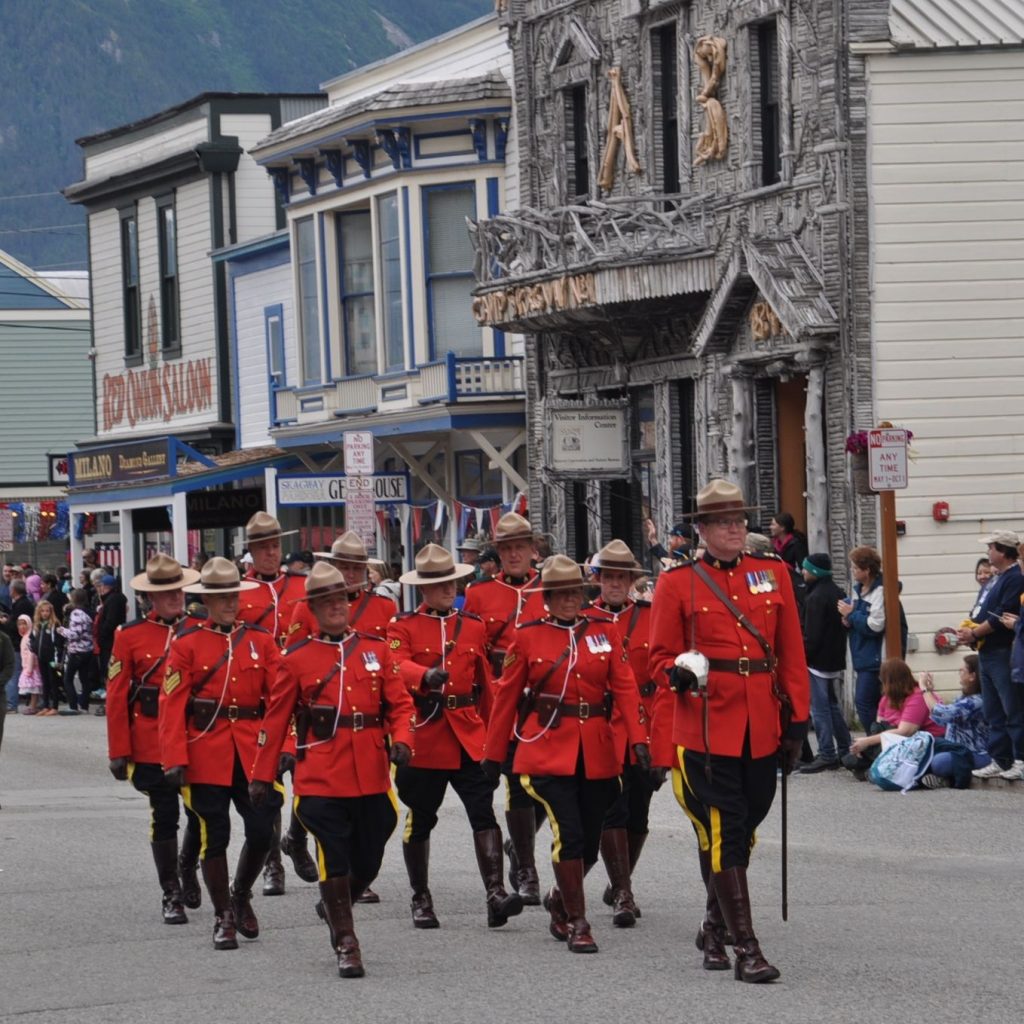 A regiment of Mounties in Skagway