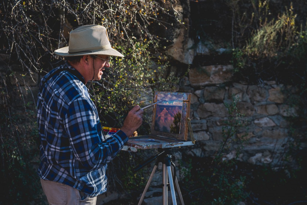Artist at Work in the Grand Canyon (credit: Flash Parker)