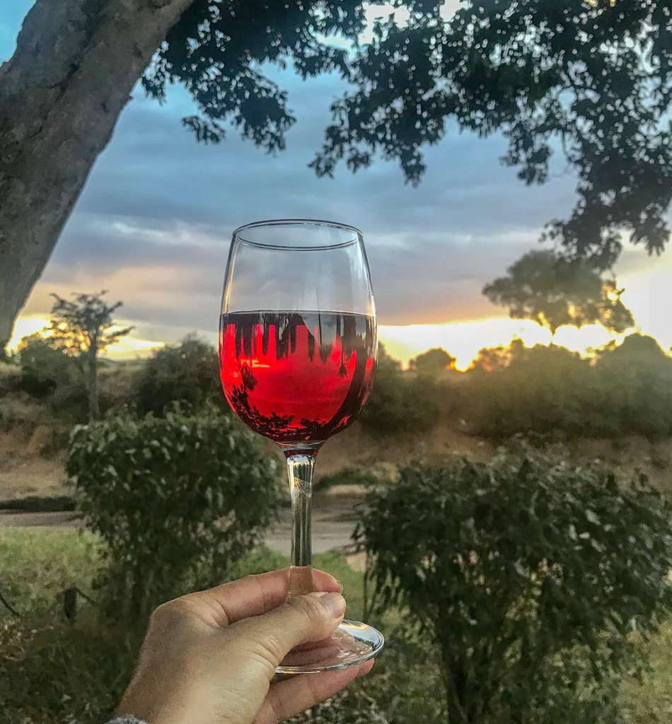 6. Savoring a glass of lovely South African rosé